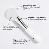 Face Brush for Clay Masks, Skincare for Mud Short Handle Facial Mini Size for Lovers