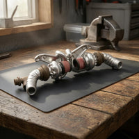 Twin Pipe Model Car Exhaust Silver Finish Scale Tailpipe Single-Unit Custom Style Auto Part Long-Lasting