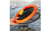 Orange Flotation Collar Floating Catch Basket High Buoyancy Foldable Catch Basket Drawstring Top Fishing Gear Carry Strap