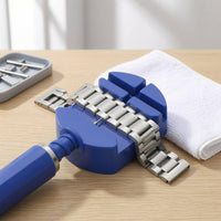 Adjustable Watch Band Link Remover Set Wide Compatibility Watch Link Removal Kit Long-Lasting Metal Construction Strap Resizing Tool Easy to Use for DIYers, Beginners, Home Repair