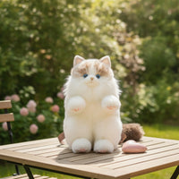 Cat-Shaped Backpack Soft Stuffed Cat Bag Stuffed Backpack Adorable Lifelike for Girls, Cosplay, Travel