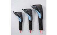 3 Pieces Long-Lasting Golf Club Head Covers Breathable Golf Headcovers with Knit Shaft Thick Wood Headcovers Lightweight for Golfers