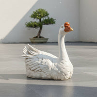 Outdoor Decoration Resin Swan Statue Lifelike Swan Statue for Garden, Yard, Patio