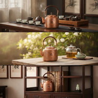 Copper Kettle with Strainer Traditional Hammered Copper Teapot