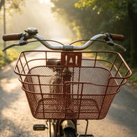 Large Capacity Front Metal Cycle Basket Multiuse Front Bike Basket Easy to Install Transport Gear Portable for Students, School, Shopping, Commuting