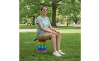 Telescoping Stool Adjustable Height Collapsible Stool with Strap Seat Foldable Furniture Lightweight for Campers, Camping