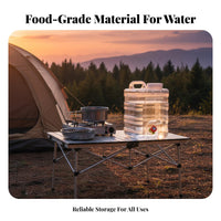 Portable Water Carrier with Spigot Faucet Design Food Grade Water Dispenser Outdoor Gear for Campers, Hikers, Car Travel, Home
