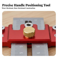 Precise Positioning Handle Hole Tool Aluminum Alloy Body Handle Installation Tool Adjustable for Carpenters, Professionals, Workshop