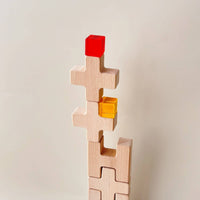 32 Pieces Translucent Acrylic Blocks Child-Centered Influenced Translucent Building Blocks  Creativity Light and Shadow Toy for Young Children