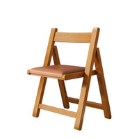 No-Assembly Folding Wooden Chair Space-Saving Wood Folding Chair Sturdy Furniture Minimalist for Entryway