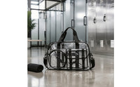 Clear Bag with Shoulder Strap Clear Tote Bag Wipe-Clean for Journeyers, Sports Athletes