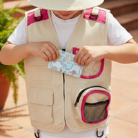 Explorer Hat and Vest Gender-Neutral Design Kids Ranger Vest and Hat Outdoor Exploration Costume Hard-Wearing Textile Ranger
