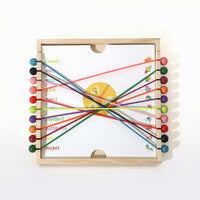 Untying Board with Cords Educational Wooden Puzzle Board Toy Long-Lasting Sturdy for Preschoolers, Homeschool, Classroom