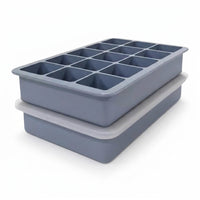 Baby Food Grade Silicone Ice Trays for Home Bar, Easy Release Ice Box with 15 Compartments for Party Supplies, Reusable 18.7*11.8*3.5cm Design