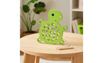 Wooden Threading Turtle Fine Motor Wooden Threading Board Lacing Board with String Child-Centered Activity Puzzle Educational