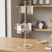 Rotating Jewelry Stand Untangled Design Revolving Jewelry Organizer Multifunctional Rotating Necklace Stand for Women, Girls, Dresser Top, Craft Show