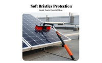 Photovoltaic Panel Cleaning Tool Scratch Filament S Photovoltaic Panel Cleaning Brush Adjustable Angle Head Water-Fed Pole Brush for Homeowners