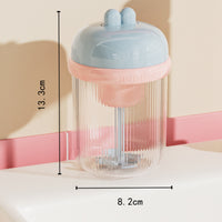Cylindrical Electric Foaming Cup Ribbed Electric Foam Foamer Domed Lid Facial Foam Foamer Raised Buttons