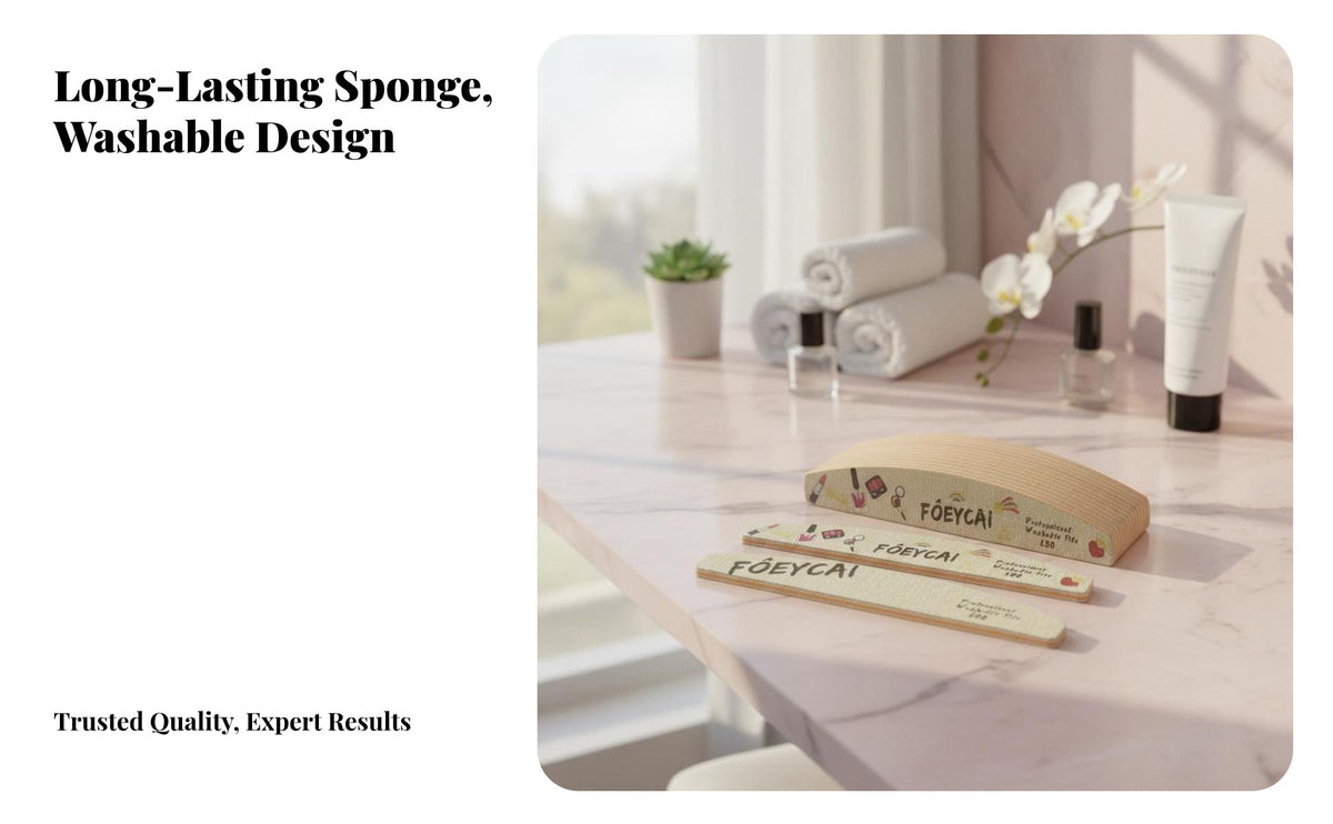 Sponge Pedicure Tool-Resistant Double-Sided Nail File Hard-Wearing & Sturdy 100/180 Grit Sponge for Manicurists, Beginners, Pedicure, Home