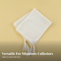 Realistic Intricate BJD Doll Blanket Soft and Comfortable 1/6 Scale Doll Throw Handmade for Hobbyists, Adults, Roombox Display