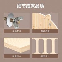 Solid Wood Hay Rack for Guinea Pigs, Chinchillas, and Rabbits