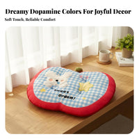 Cute Design Cartoon Floor Pillow Multi-Functional Apple Shaped Chair Pad Soft Crystal Velvet for Students, Teens, Car, Bay Window, Dormitory