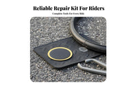 Self Patches Glueless Bike Tire Repair Sticker Kit Portable Tire Lever and Repair Sticker Kit Widely Compatible for Emergency