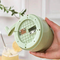 Manual Hand-Crank Ice Crusher Transparent Manual Ice Crusher Lidded Snow Cone Machine