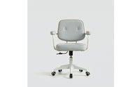 Swivel Office Chair with Armrests Padded Tufted Desk Chair with Wheels Ergonomic for Remote Workers, Students, Study Room