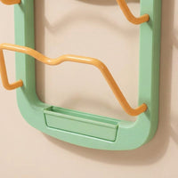 Pot Lid Holder and Lid Rack, European Style Rack for Pan Lid Holder, Wall Mounted No Drill Storage for Cutting Boards and Kitchen Tools