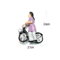 Miniature 1:87 Cyclist Figure DIY Craft PVC Cyclist Figure Scene Filler Cyclist Figures for Landscape Scenes