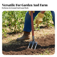 3-Tine Hoe Head Multi-Functional 3 Prong Cultivator Hoe Multipurpose Three-Prong Garden Pick for Farmers, Gardeners, Tilling Soil, Farming