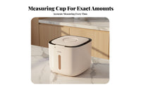 Moisture-Proof Rice Storage Container Safe Sealed Rice Bin Single-Press Access Lid for Pantry, Kitchen Countertop