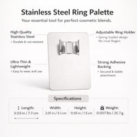 Stainless Steel Mixing Palette with, Professional Cosmetic Application Set, Reusable Organizer for Enthusiasts and