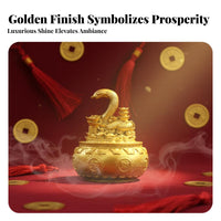 Rotating Design Chinese Astrological Creature Statue Cultural Gift Chinese Astrological Sculpture for Living Room, Entryway, Office