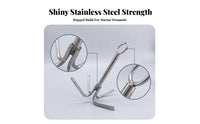 Cylindrical Shaft 4-Prong Boat Anchor Smooth Surface Four-Prong Anchor Hook 4-Claw Grappling Hook
