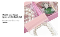 Water Resistant Jewelry Storage Bag Airtight Seal Resealable Jewelry Storage Bag High Clearness Anti-Oxidation Sealed Pouch for Crafters, Travel
