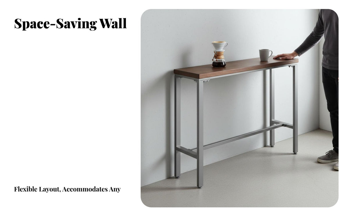 Narrow sofa table Bar Table Set utilitarian Design Pub Furniture Modern aesthetic and appearance Household Furnishing for partners, Small areas, Living Room, morning meal corner