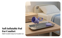 Soft Material Inflatable Bedpan Pressure Relief Bedridden Patient Commode Easy to Clean Inflatable Pad Toilet Ergonomic for Incontinence Patients, Disabled Individuals, People with Paralysis, in Bed, Nursing Home, Hospital, Bedroom