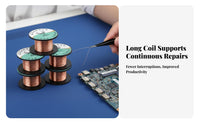 5 Pieces 0.1mm Fine Gauge Enameled Wire Spool Scrapescrape-Removed Connection Cable Direct Soldering Repair Supply Pure Copper Central Conductor for Students