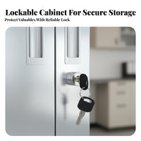 Stainless Steel Drawer Cabinet Rustproof Mobile File Cabinet with Lock Mobile Office Drawer Unit for Lab Technicians, Research Facility