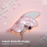 Sequined Sequin Butterfly Applique Shiny Sequins Embroidered Butterfly Applique Shimmering for Crafters, Teens, Bag Customization