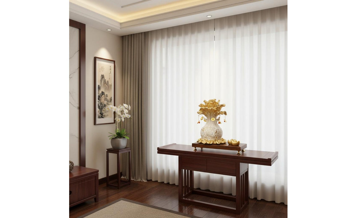 Housewarming Gift Wealth Attraction Statue Symbol of Prosperity Feng Shui Wealth Ornament Auspicious Chinese Auspicious Wealth Bag Good Luck for New Homeowners, Business Owners, Entryway, Living Room, Office, Reception Desk