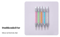 Double-endedEnded Dotting Pen Silicdual-Function Tip Double-endedEnded Dotting Pen Set Multi-Functional Versatile