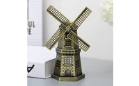 Dutch Wind Machine Replica Model Zinc Alloy Tabletop Ornament Retro Design