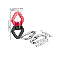 Knurled Rotating Connector Metal Swivel Hook Compact Locking Hook Connector Rounded for Overhead Aerial Fitness, Hammocks, Swings
