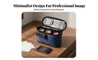 Stamp Storage Case with Lock Water Portable Company Seal Organizer Shockproof Document Lock Pouch for Business Owners, Professionals, Bank