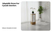 Floor-Standing Rectangular Display pillar Elegant Accent Piece Pedestal Stand Modern design Decorative Furniture Minimalist Design for Home Decorators, Interior Designers, Hotel Lobby, Living Room, Entryway, Showroom