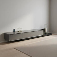 Extendable TV Cabinet Ample Storage Retractable TV Unit Construction Modern Minimalist Media Console for Small Apartment Dwellers