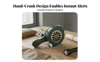 No Power Required Hand Crank Siren Sturdy Aluminum Body Manual Emergency Alarm Loud Sound Hand Operated Air Attack Siren Long Range for Initial Responders Preppers, Construction Sites, Fire Exercises, Factories, Outdoor Activities